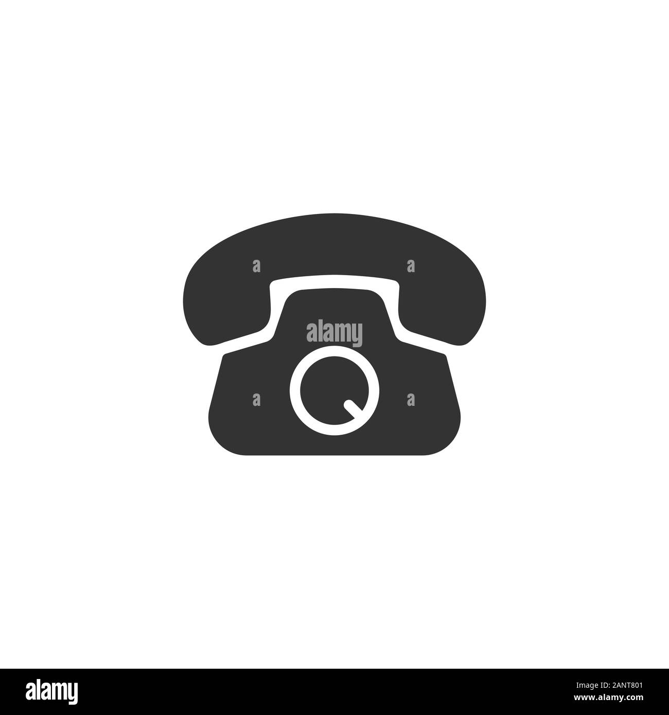 Mobile phone icon in flat style. Telephone talk vector illustration on white isolated background. Hotline contact business concept. Stock Vector