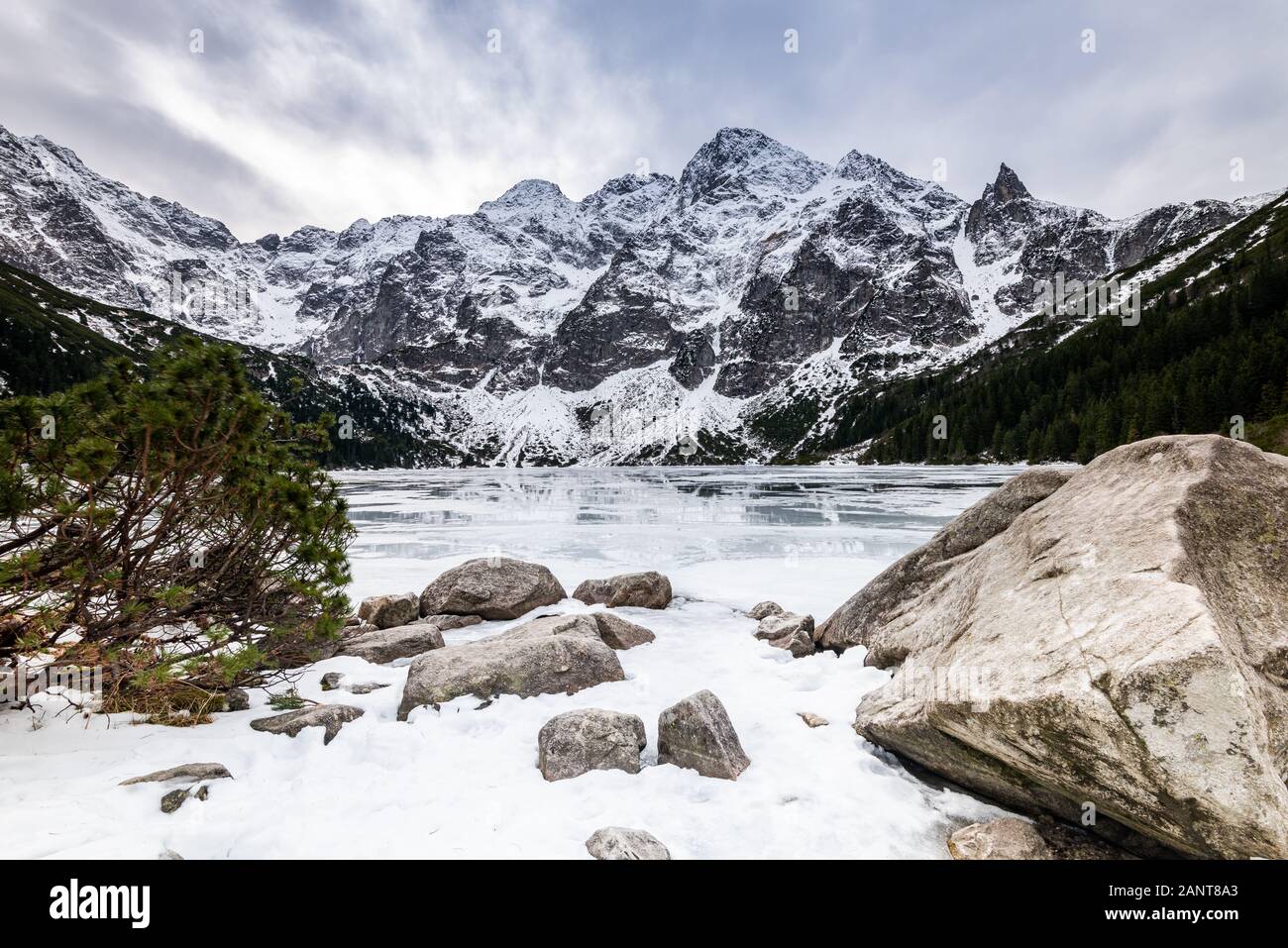 Scenic Landscape At Morskie Oko Lake In Poland Tatra Mountains At scenic-landscape-at-morskie-oko-lake-in-poland-tatra-mountains-at