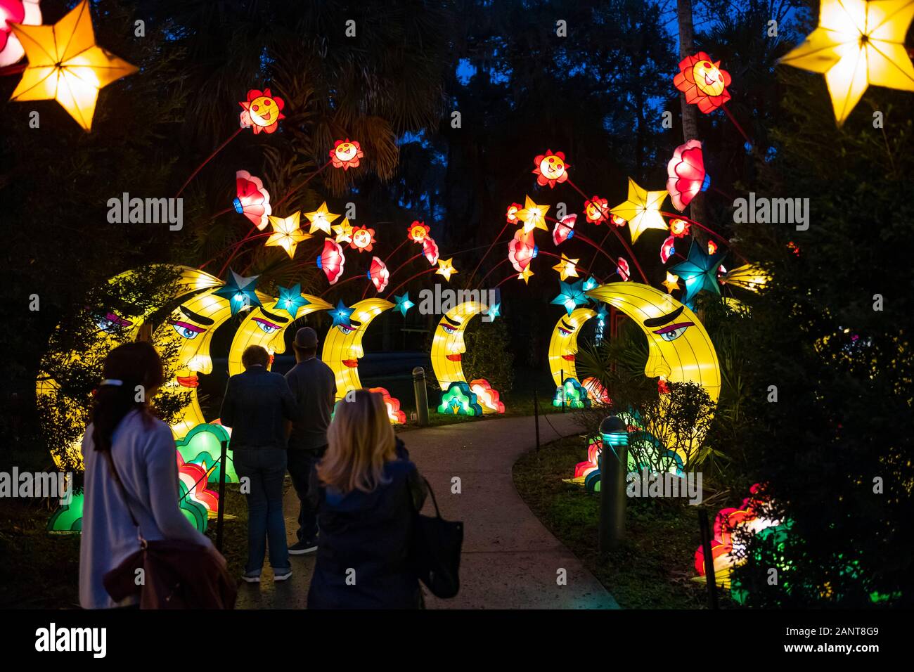 Sanford, Fla/USA Dec 29, 2019 The Asian Lantern Festival, Into the