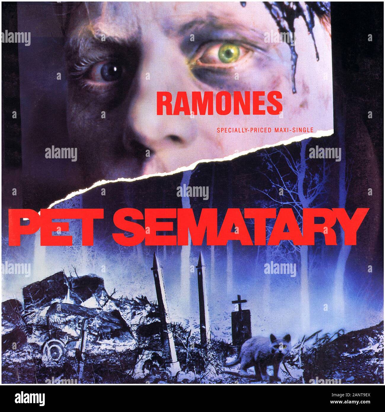 Ramones - Pet Sematary - Classic vintage vinyl album Stock Photo
