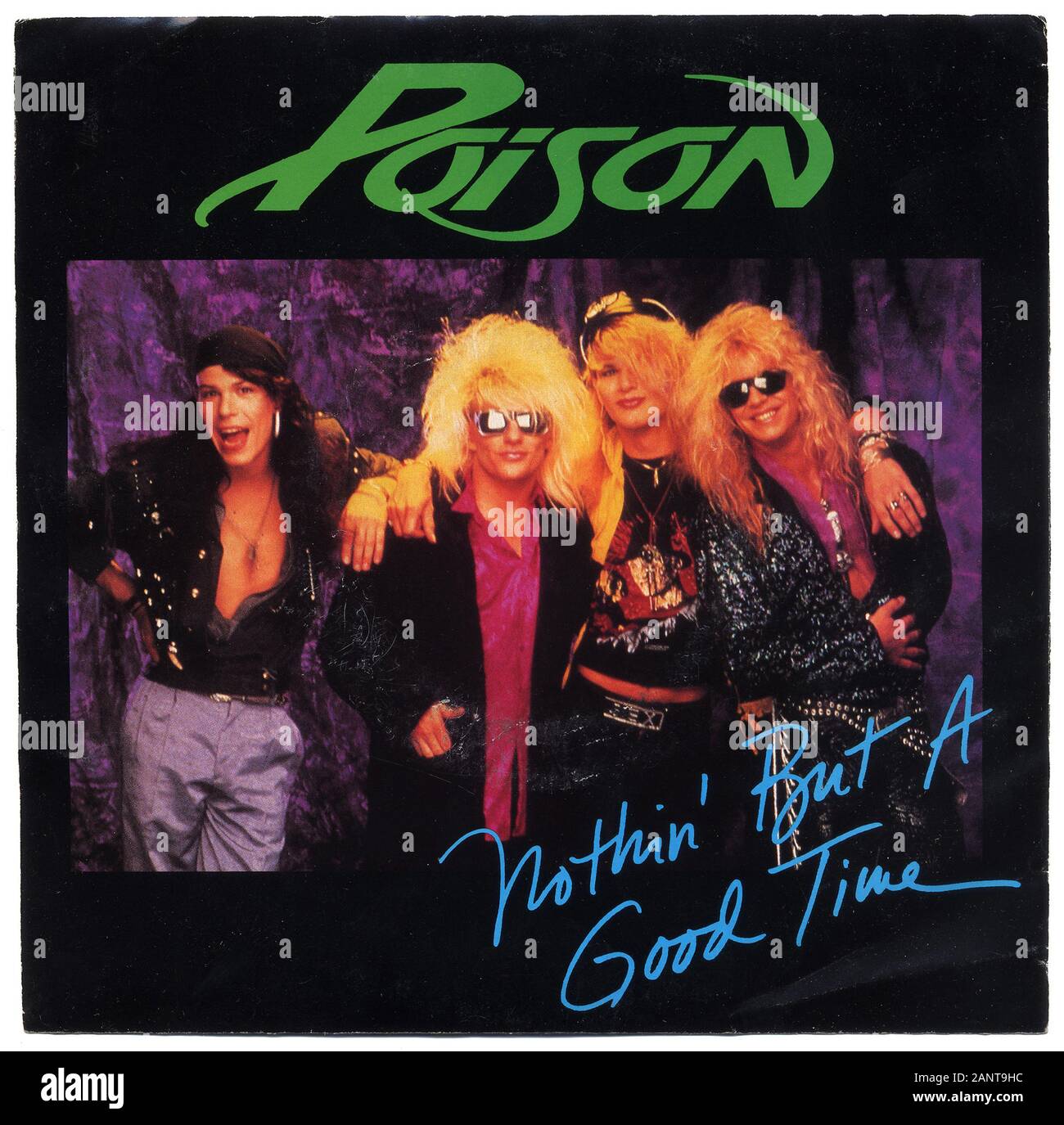 Poison - Nothin' But A Good Time - Classic vintage vinyl album Stock Photo