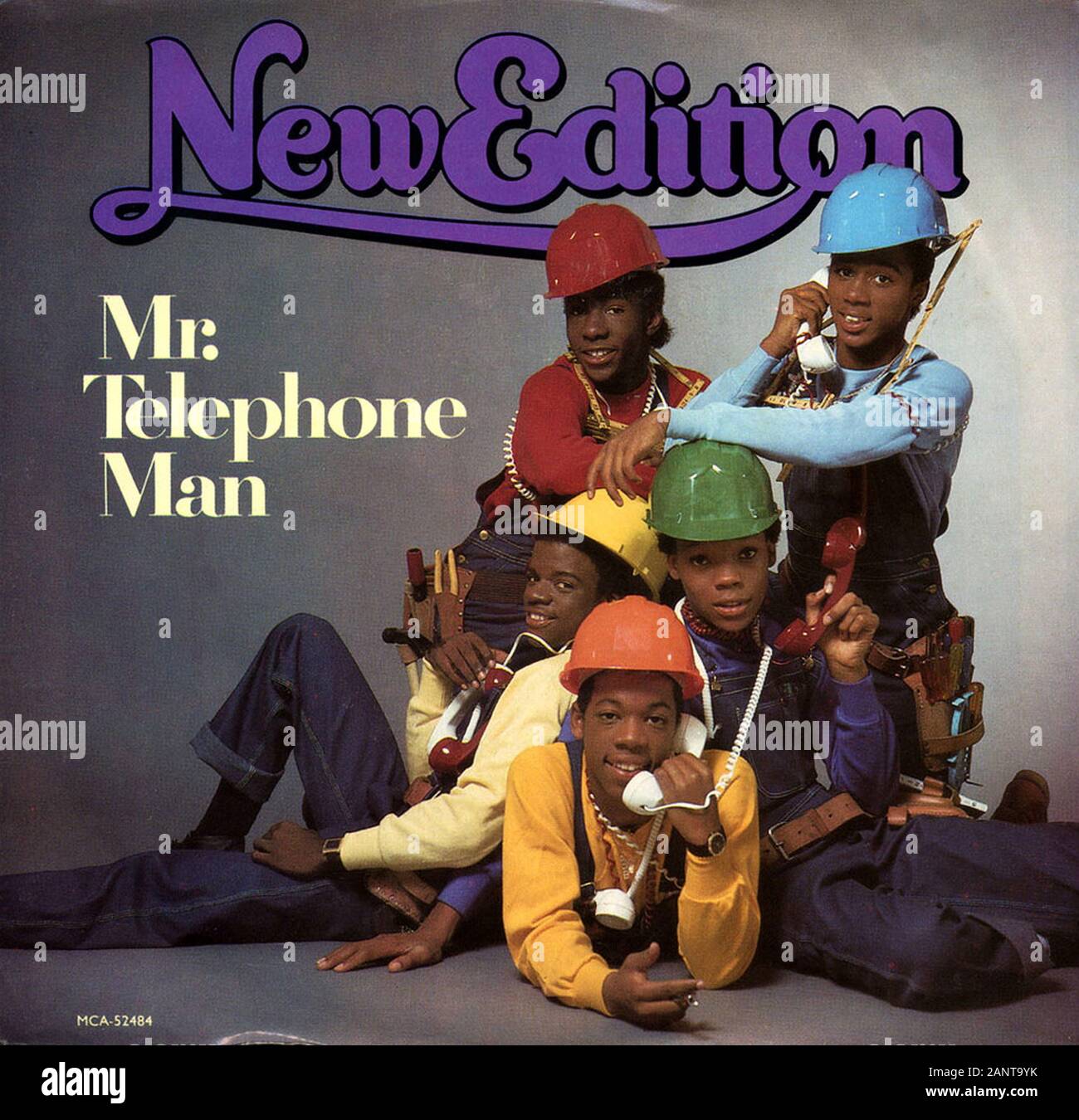 New Edition - Mr. Telephone Man - Classic vintage vinyl album Stock