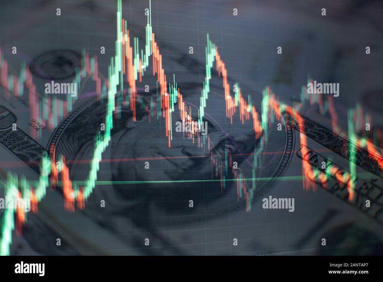 Working set for analyzing financial statistics and analyzing a market data., for business and financial concepts and reports. Stock Photo