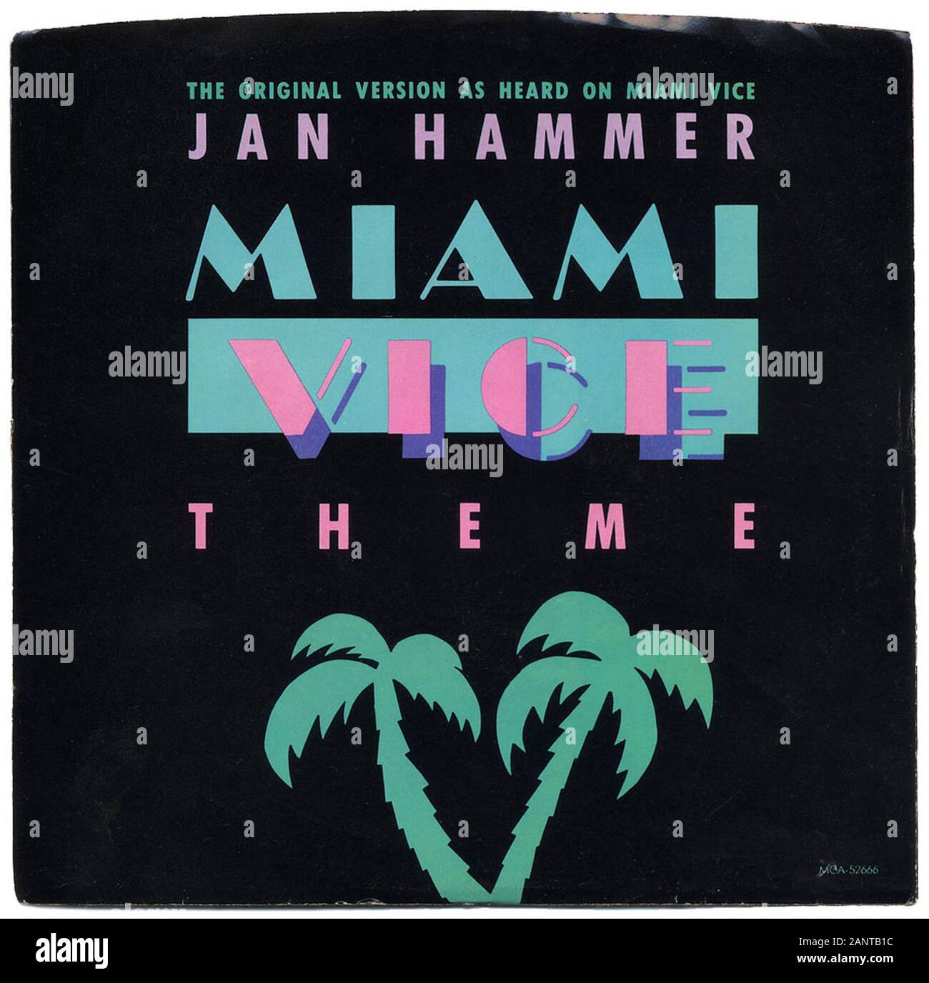 Jan Hammer - Miami Vice Theme - Classic vintage vinyl album Stock