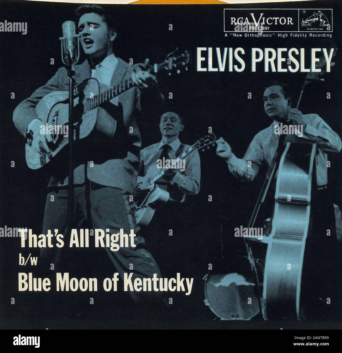 Elvis Presley That S All Right B W Blue Moon Of Kentucky Classic Vintage Vinyl Album Stock Photo Alamy