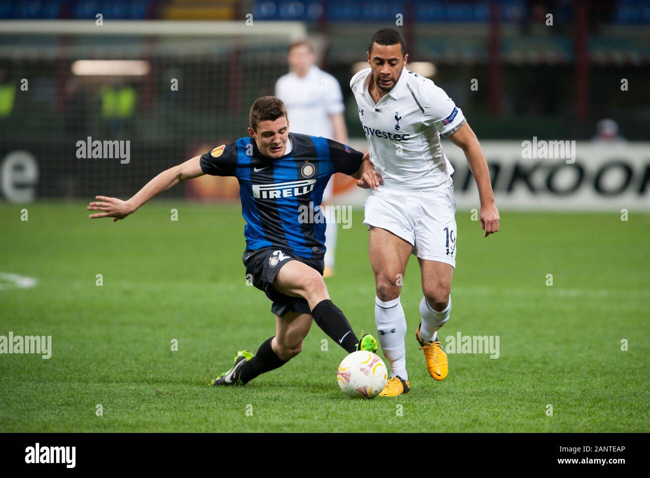 Milan  Italy, 14 March 2013,' G.Meazza - San Siro'  Stadium, UEFA Europa League 2012/2013 ,FC Inter - FC Tottenham : Mateo Kovacic in action during the match Stock Photo