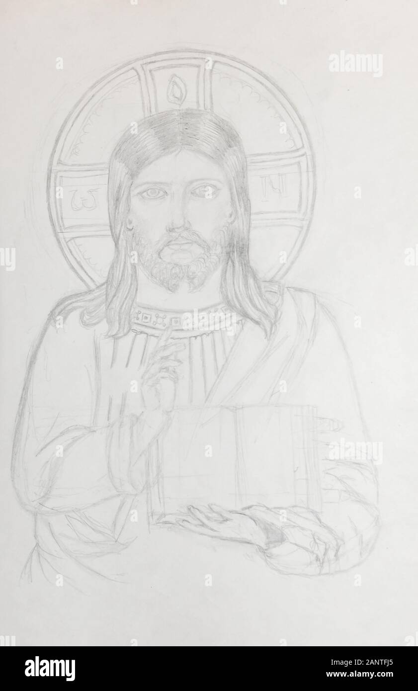 Pencil Drawing Of Jesus High Resolution Stock Photography And Images Alamy