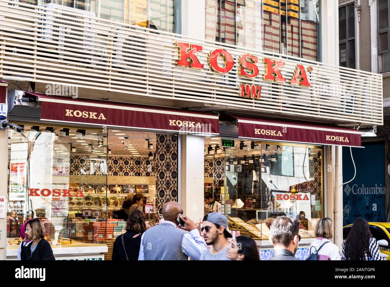 Koska historical dessert shop. Turkey is manufacturing. It has stores in many regions. Stock Photo