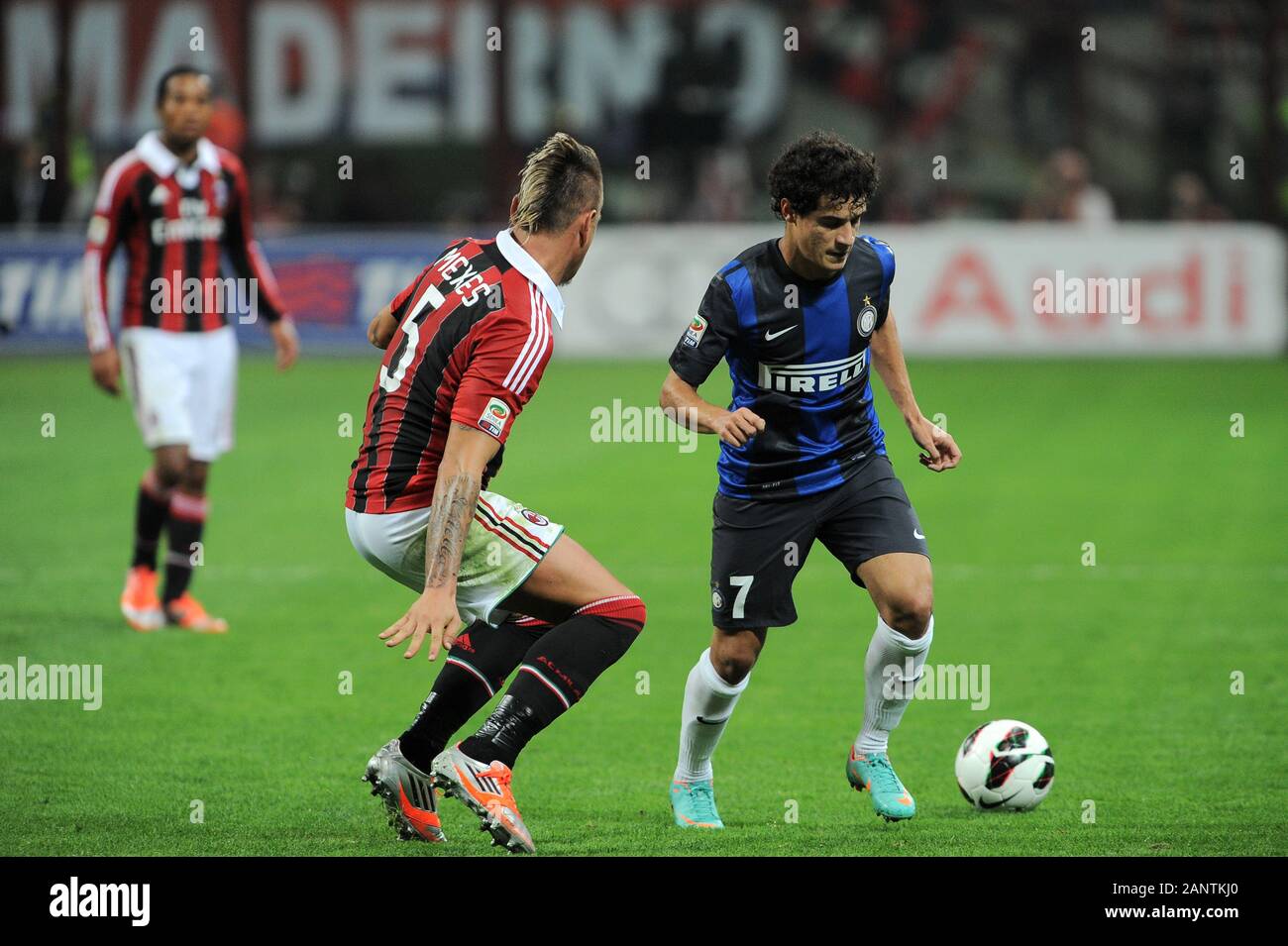 Milan Italy 07 October 2012, "G.MEAZZA SAN SIRO " Stadium, Campionato di  Calcio Seria A 2012/2013, AC Milan - FC inter: Philippe Coutinho and  Philippe Mexes in action during the match Stock Photo - Alamy