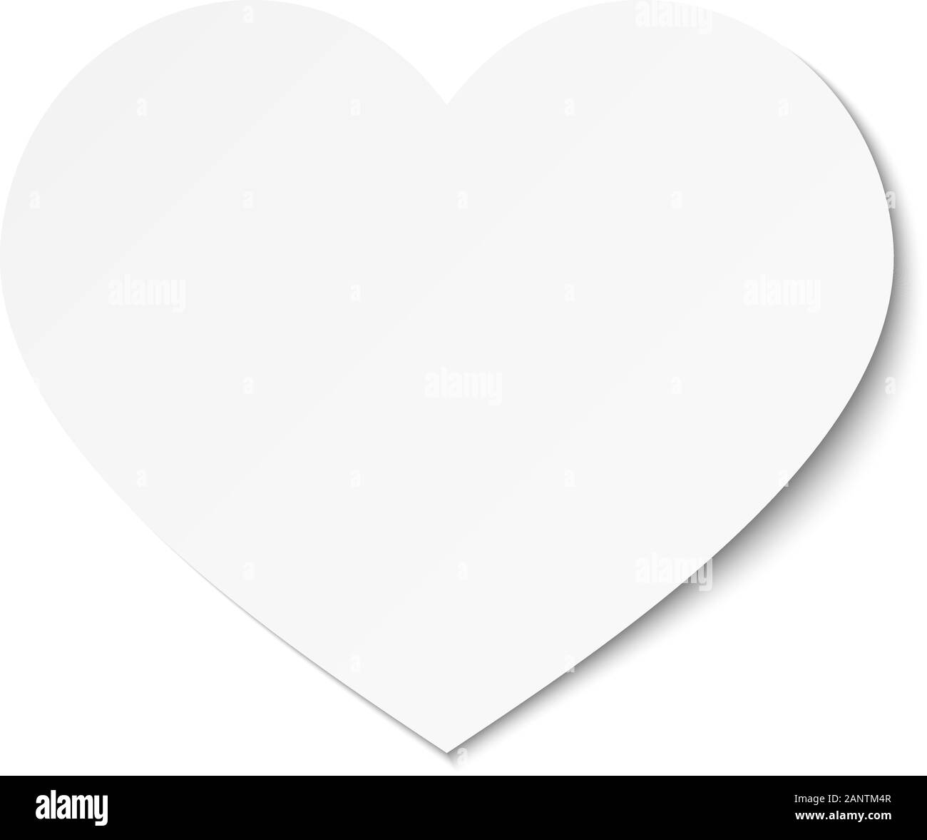vector-white-valentine-s-day-card-with-heart-stock-vector-image-art-alamy