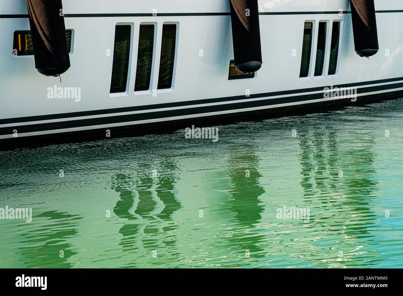 Luxury Yacht, Nelson's Dockyard, English Harbour, Antigua Stock Photo