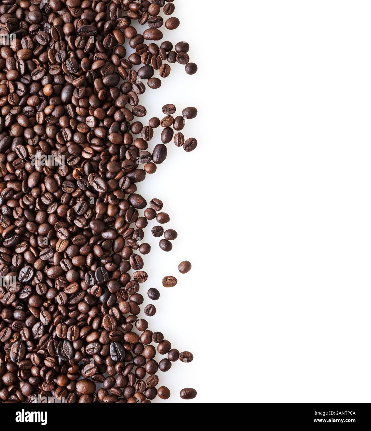 Roasted coffee beans background with copy space Stock Photo - Alamy