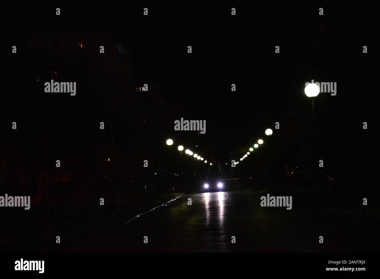 City street at night Stock Photo - Alamy