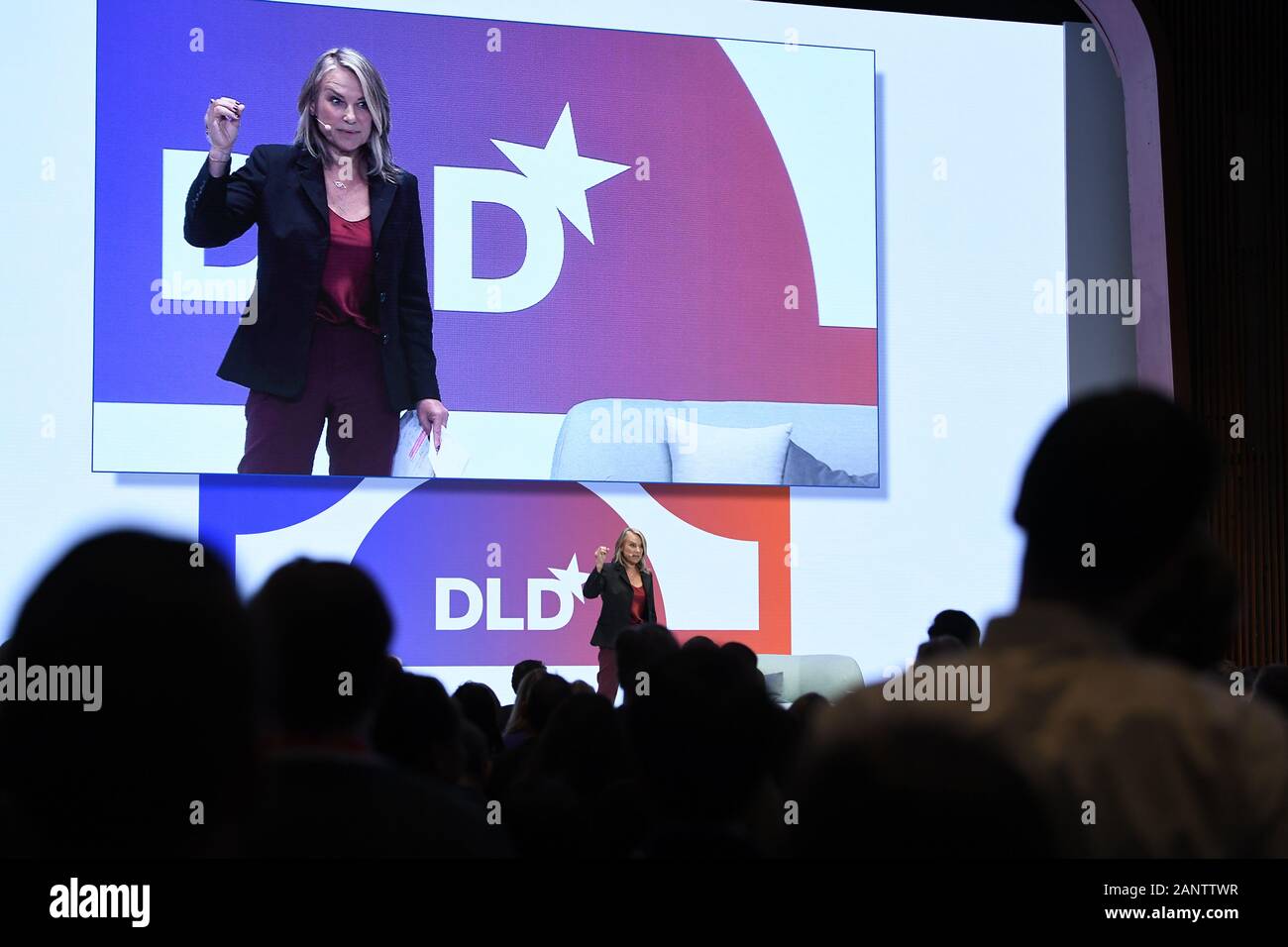 Munich, Germany. 19th Jan, 2020. Esther Perel (Esther Perel Global Media) on stage at DLD Munich Conference 2020, Europe's big innovation conference, Alte Kongresshalle, Munich, January 18- 20, 2020 Picture Alliance for DLD/Hubert Burda Media | usage worldwide Credit: dpa/Alamy Live News Stock Photo