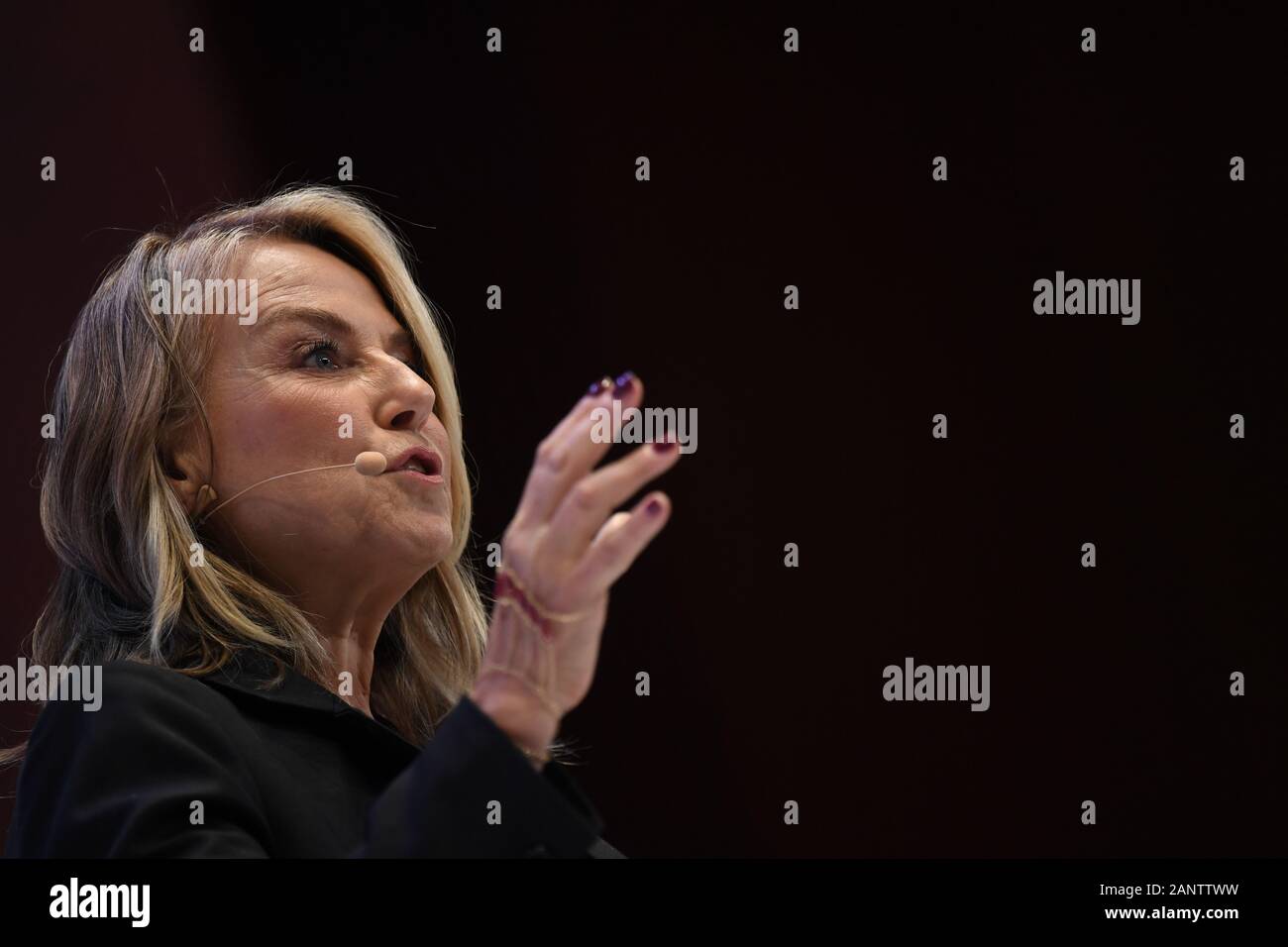 Munich, Germany. 19th Jan, 2020. Esther Perel (Esther Perel Global Media) on stage at DLD Munich Conference 2020, Europe's big innovation conference, Alte Kongresshalle, Munich, January 18- 20, 2020 Picture Alliance for DLD/Hubert Burda Media | usage worldwide Credit: dpa/Alamy Live News Stock Photo
