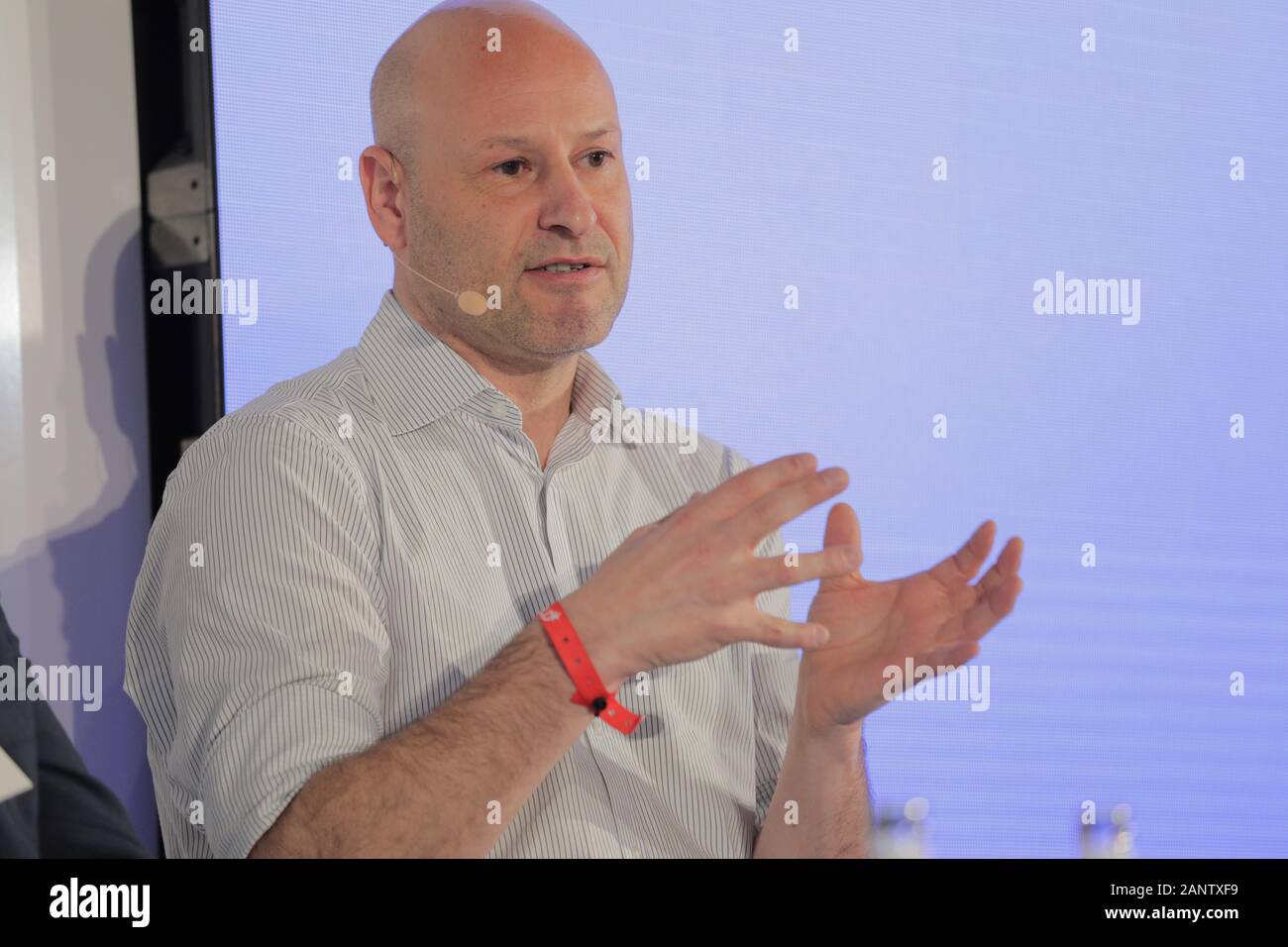 Munich, Germany. 19th Jan, 2020. Joe Lubin (Founder ConsenSys) speaks during a panel at DLD Munich Conference 2020, Europe's big innovation conference, Alte Kongresshalle, Munich, January 18-20, 2020 Picture Alliance for DLD/Hubert Burda Media | usage worldwide Credit: dpa/Alamy Live News Stock Photo