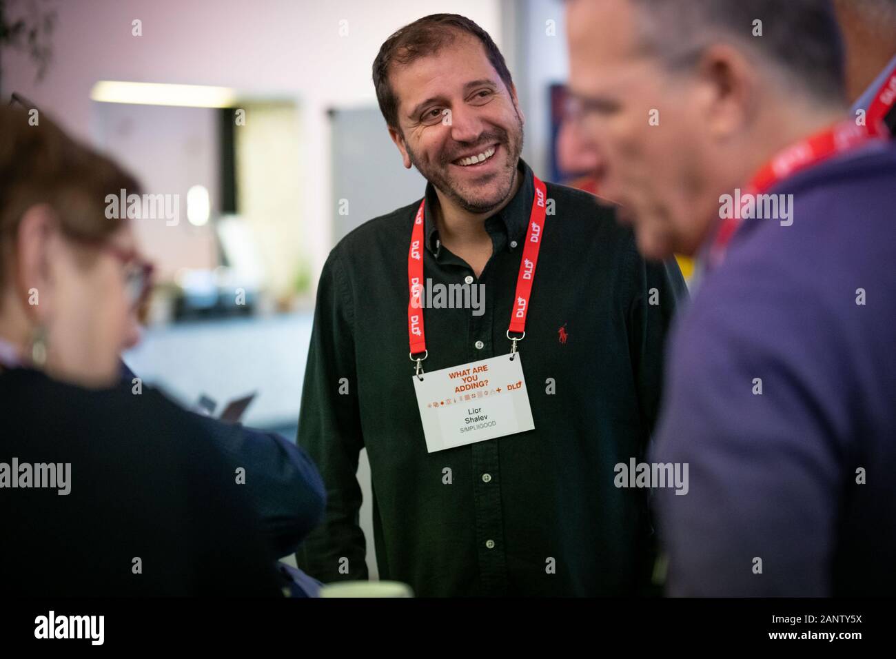 Munich, Germany. 19th Jan, 2020. Lior Shalev (SimpliiGood) smiles during a discussion at DLD Munich Conference 2020, Europe's big innovation conference, Alte Kongresshalle, Munich, January 18- 20, 2020 Picture Alliance for DLD/Hubert Burda Media | usage worldwide Credit: dpa/Alamy Live News Stock Photo