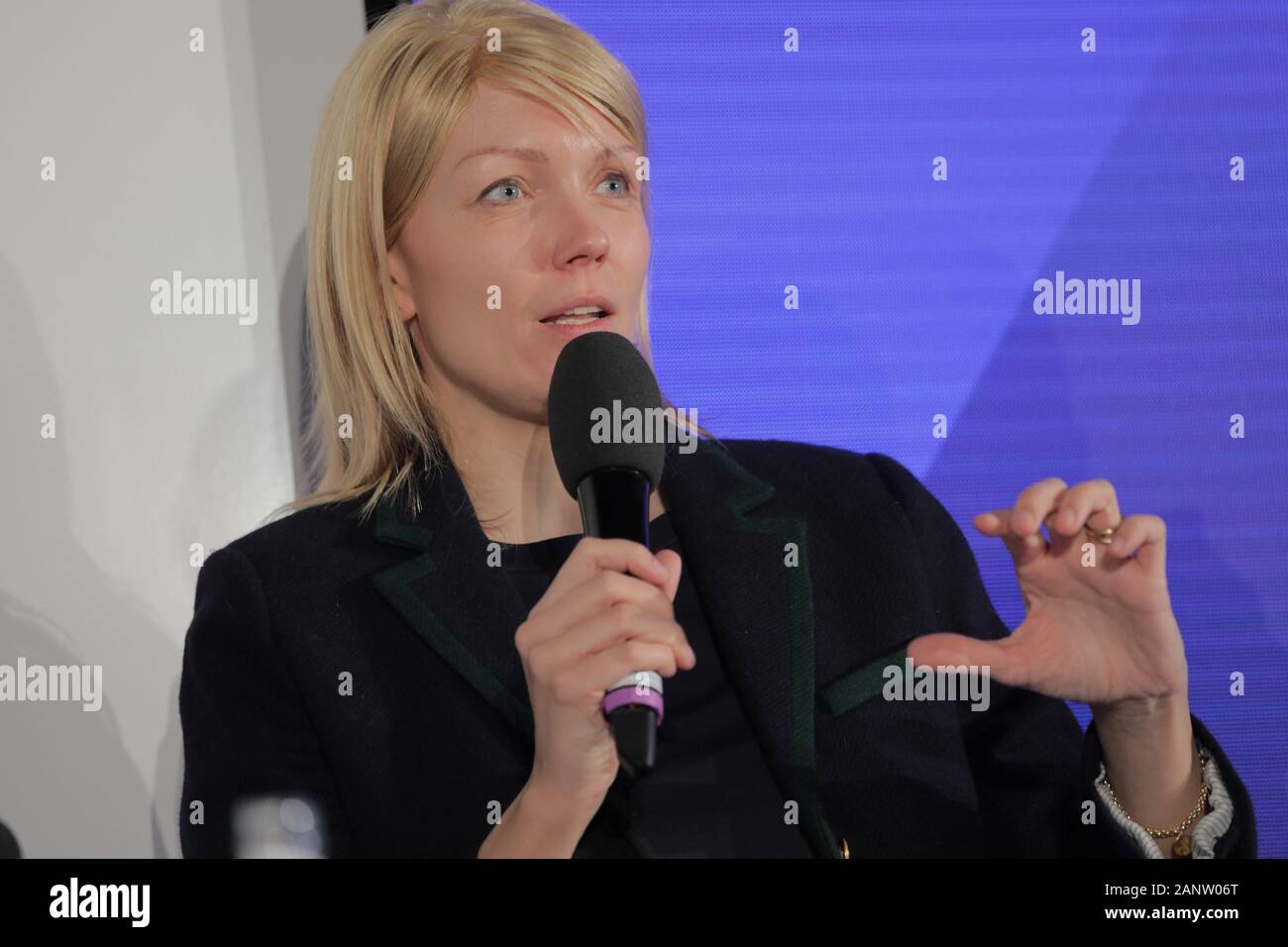 Munich, Germany. 19th Jan, 2020. Anna-Katharina Alex (Entrepreneur) speaks during a panel at DLD Munich Conference 2020, Europe's big innovation conference, Alte Kongresshalle, Munich, January 18-20, 2020 Picture Alliance for DLD/Hubert Burda Media | usage worldwide Credit: dpa/Alamy Live News Stock Photo