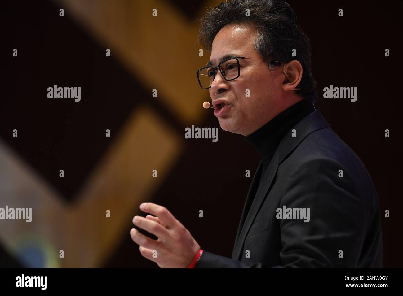 Munich, Germany. 19th Jan, 2020. William Li (CEO, President, and co-Founder of the Angiogenesis Foundation) at DLD Munich Conference 2020, Europe's big innovation conference, Alte Kongresshalle, Munich, January 18- 20, 2020 Picture Alliance for DLD/Hubert Burda Media | usage worldwide Credit: dpa/Alamy Live News Stock Photo