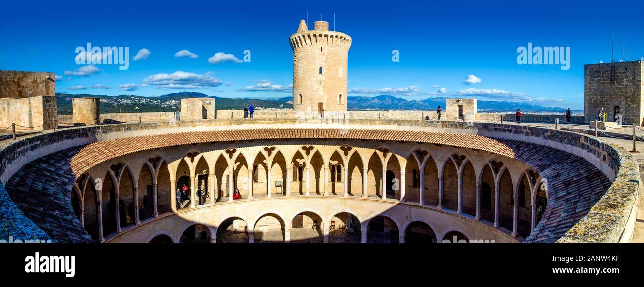 Castell de Bellver in Palma, Mallorca, Spain Stock Photo