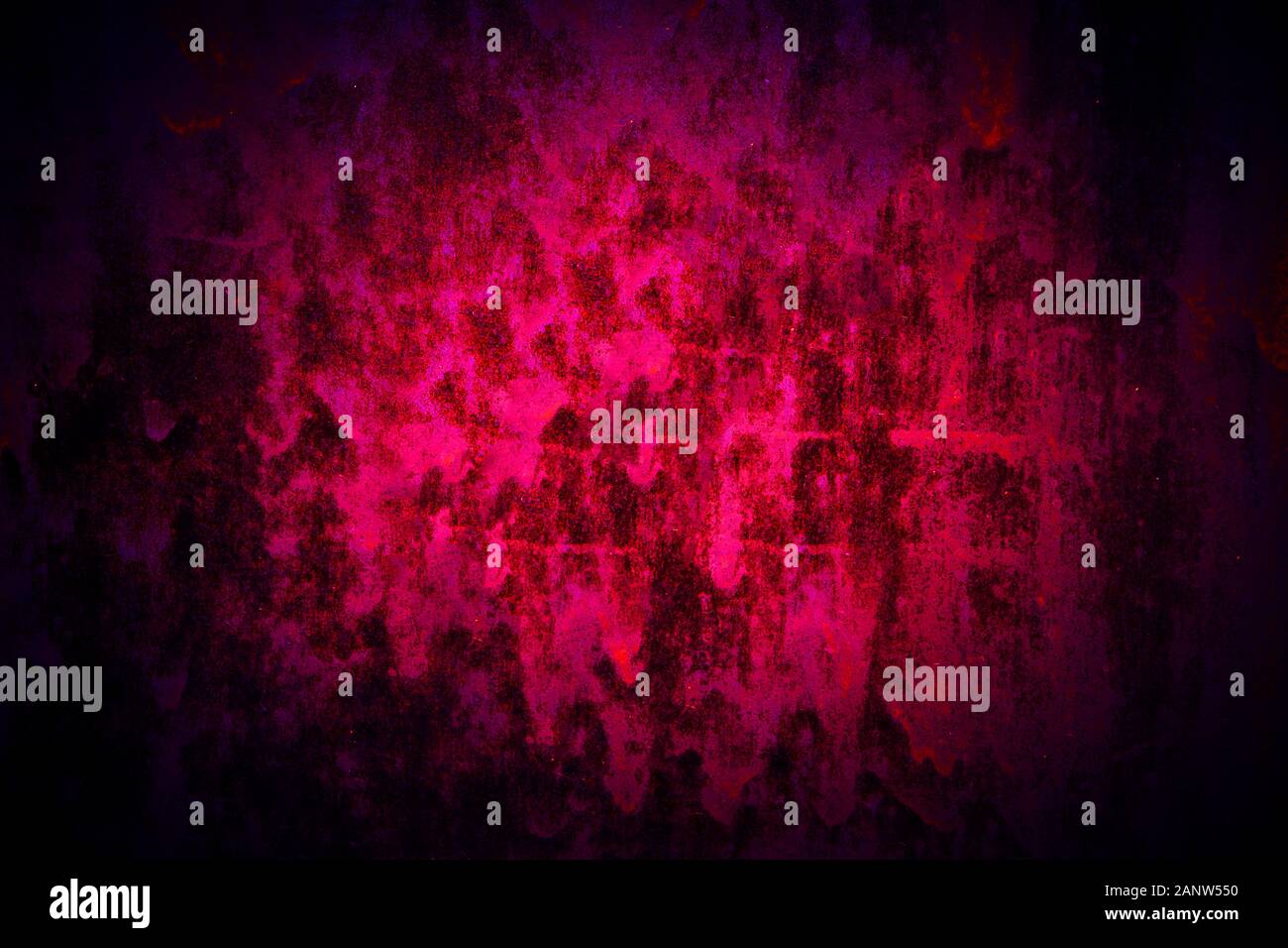 Abstract background dripping red paint from rusty metal Stock Photo