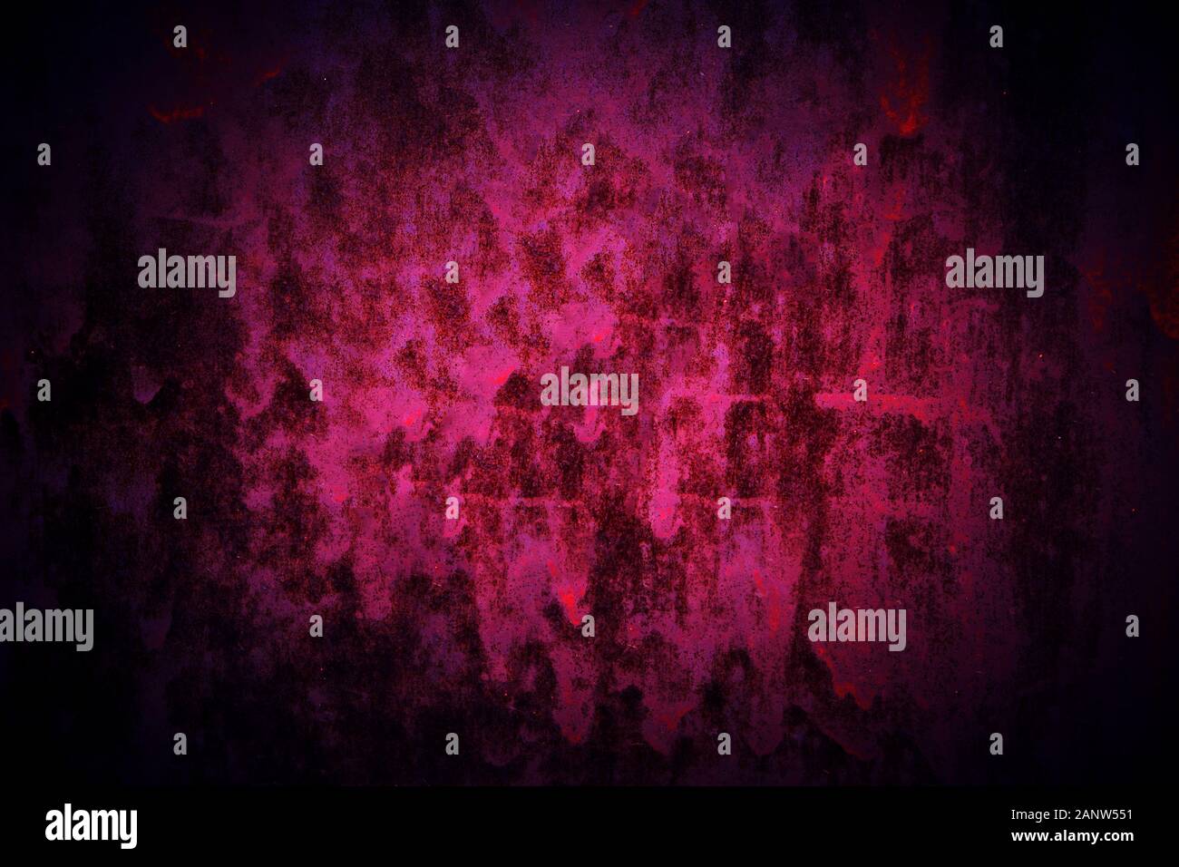 Abstract background dripping red paint from rusty metal Stock Photo