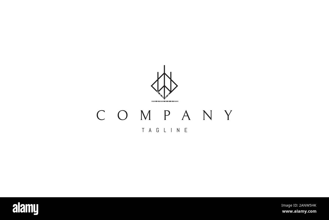 Vector logo on which abstract image of the letter W Stock Vector Image ...