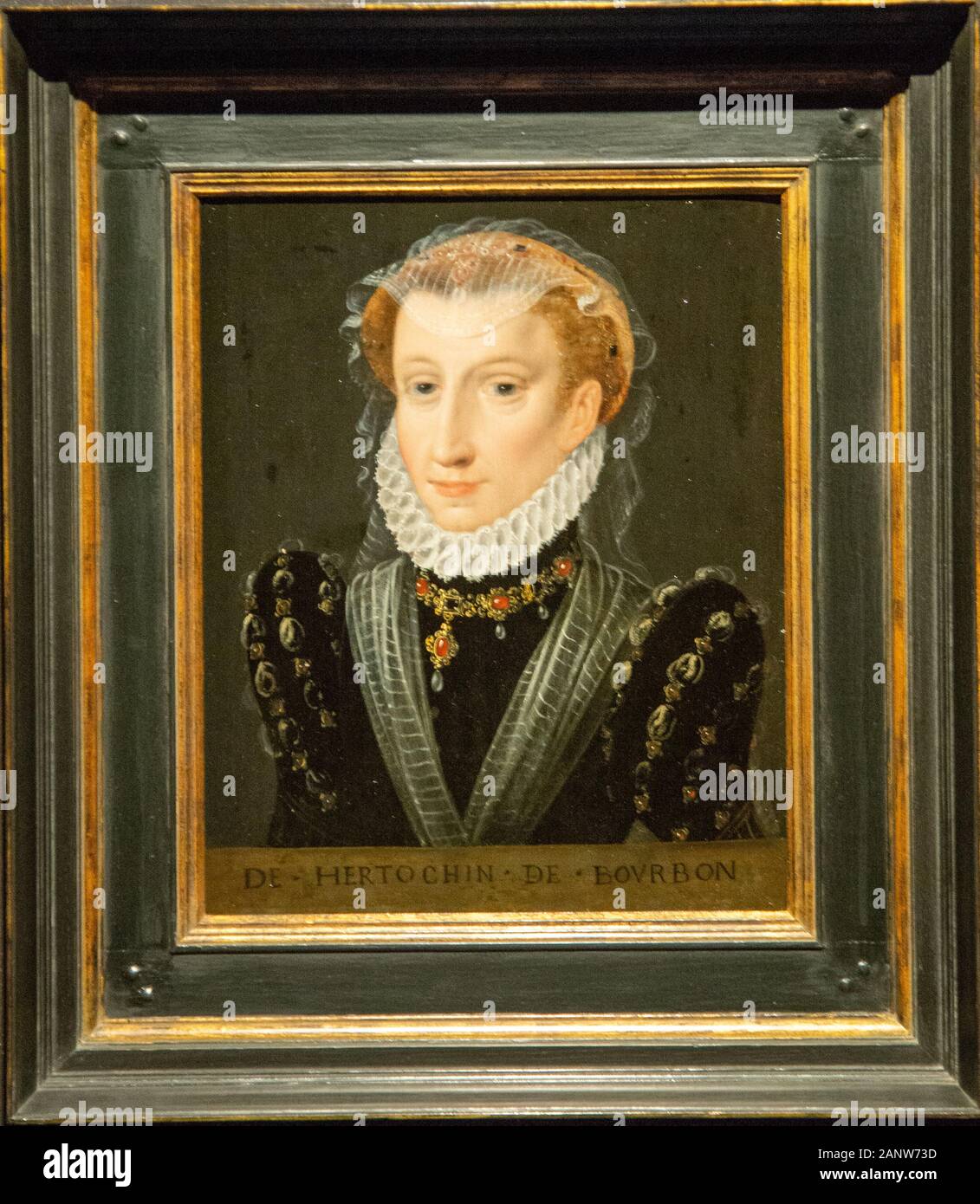 'Charlotte of Bourbon' by painter Daniel van den Queborn, 1580 Stock Photo