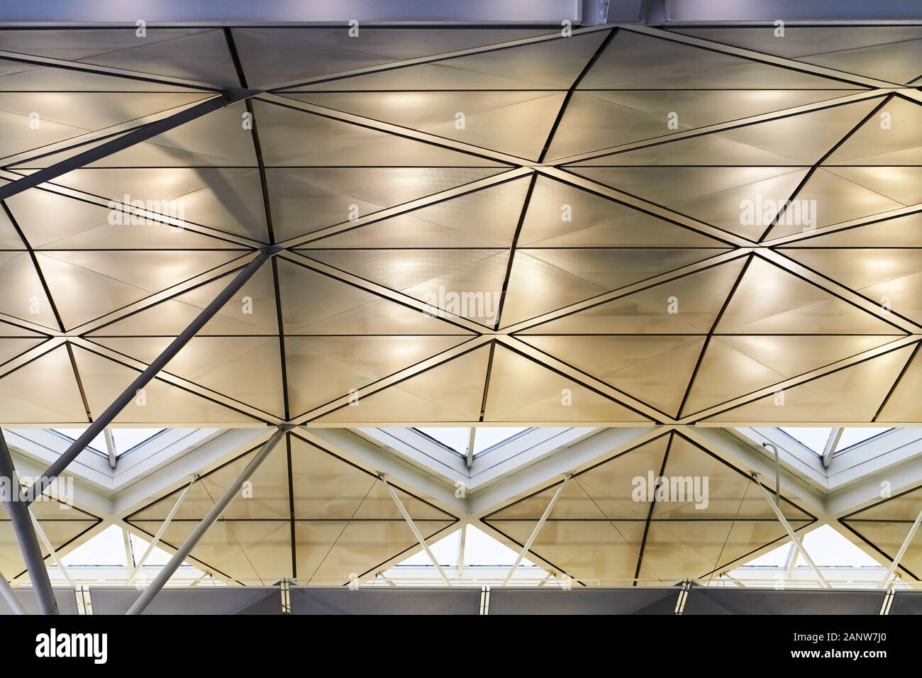 Hong Kong View At The Futuristic Ceiling Design Inside Hong Kong