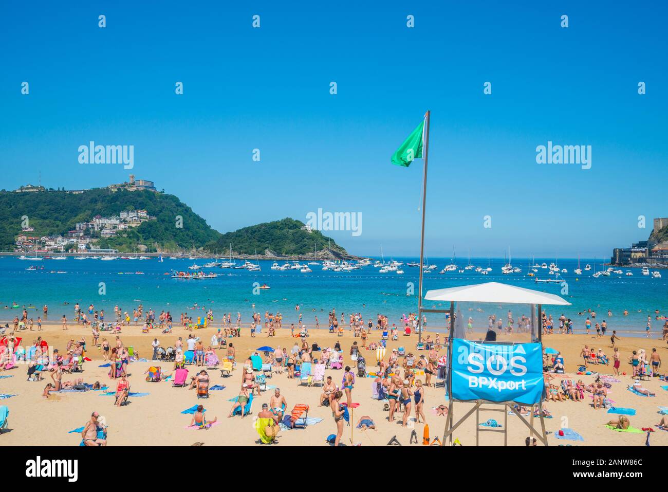 La Concha beach. San Sebastian, Spain Stock Photo Alamy