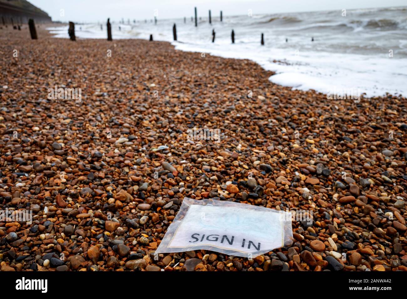 Plastic waste washed up on a beach Stock Photo - Alamy
