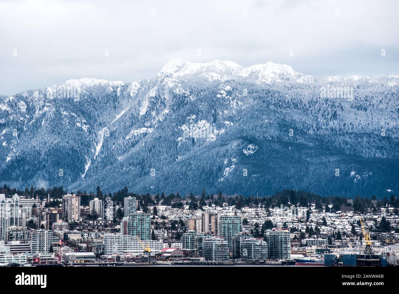 Snow in Vancouver Stock Photo