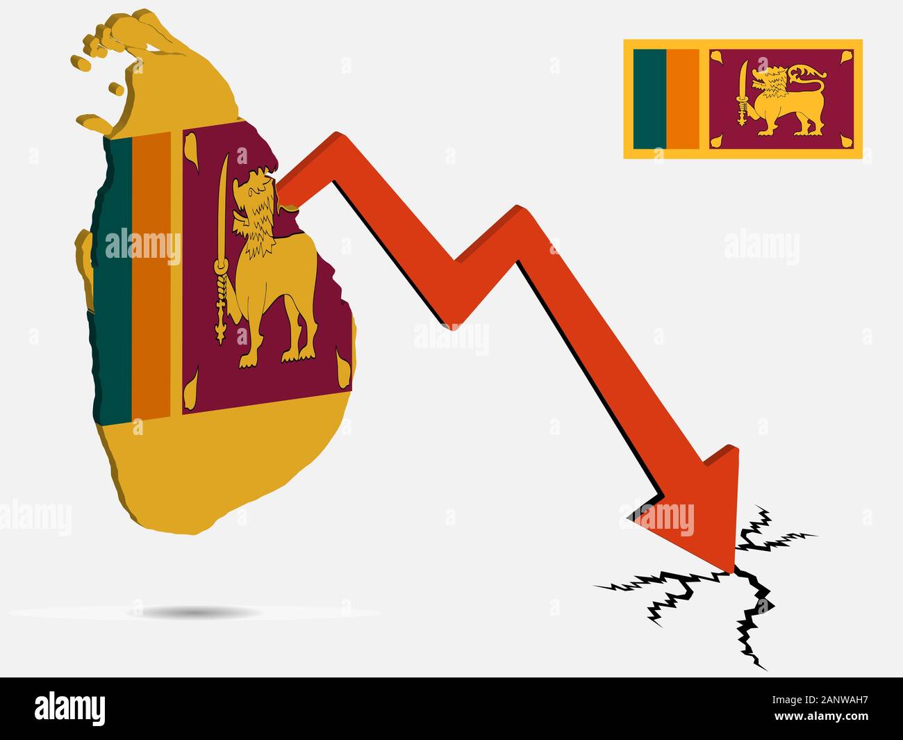 Sri lanka decline Stock Vector Images - Alamy