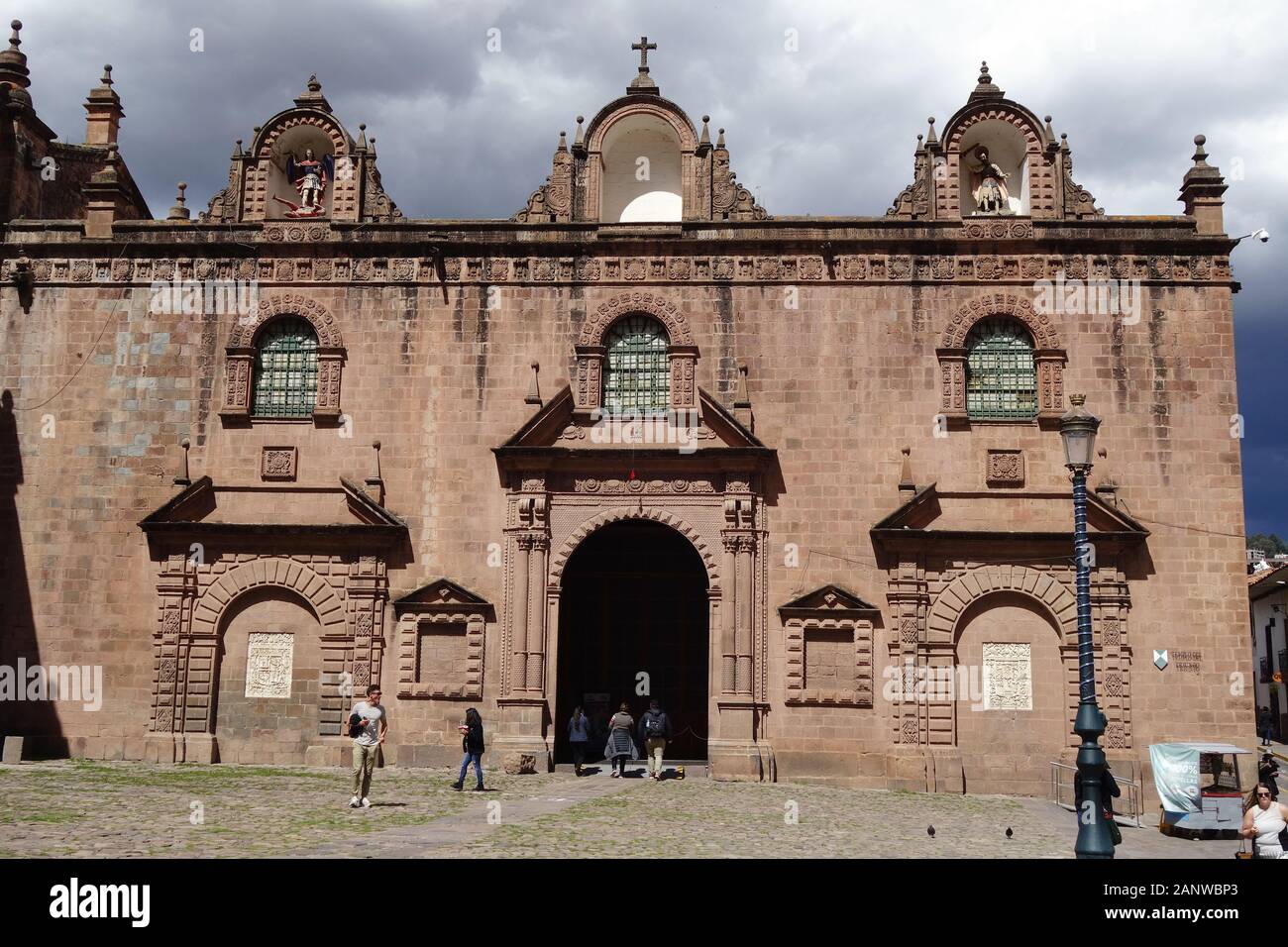 Catedral Basilica de la Virgen de la Asuncion, Cusco Cathedral, downtown, Cuzco, Cusco, Peru, South America, UNESCO World Heritage Site Stock Photo