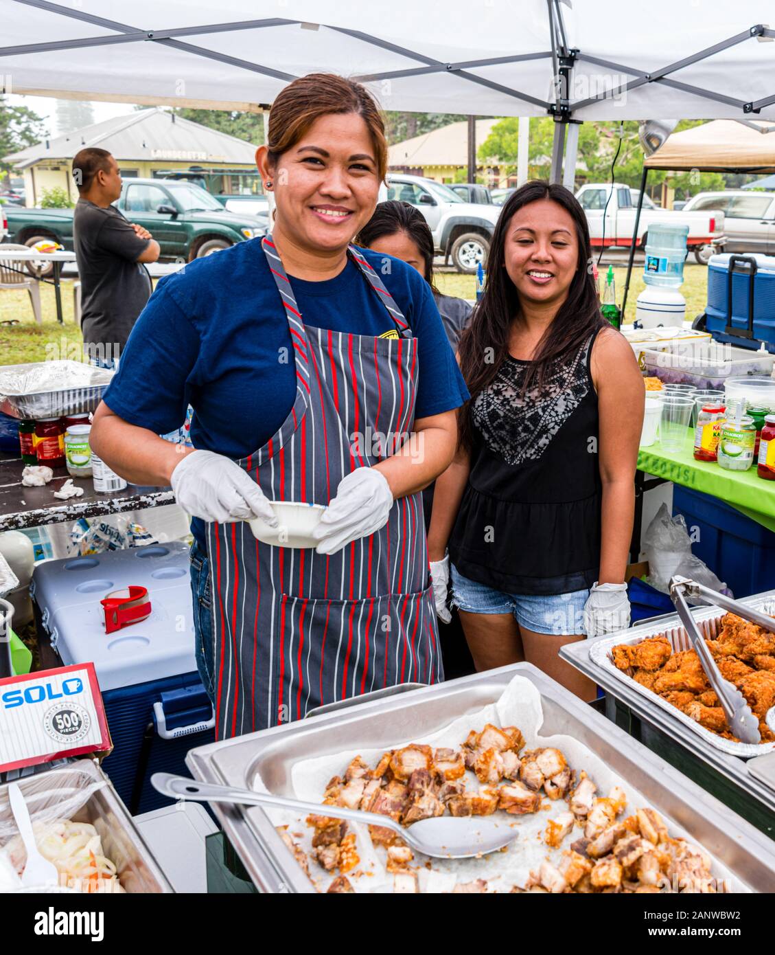 Lana‘i Pineapple Festival Friendly Food Vendors Stock Photo Alamy