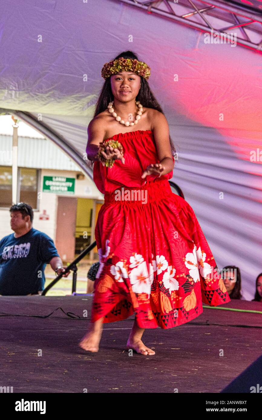 Lana‘i Pineapple Festival: Hula Stock Photo