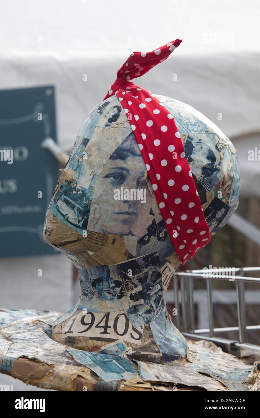 Bust made from paper mache in the 1940s Stock Photo Alamy