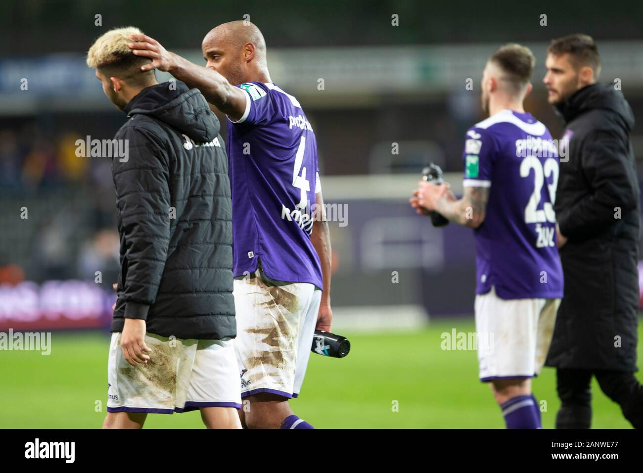 NEERPEDE, BELGIUM - AUGUST 04 : Theo Leoni during the photoshoot of Rsc  Anderlecht Futures on