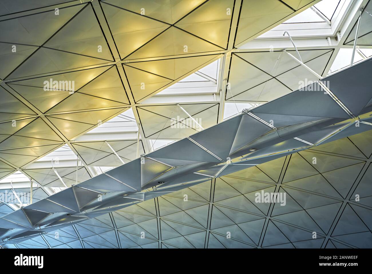 Hong Kong View At The Futuristic Ceiling Design Inside Hong Kong