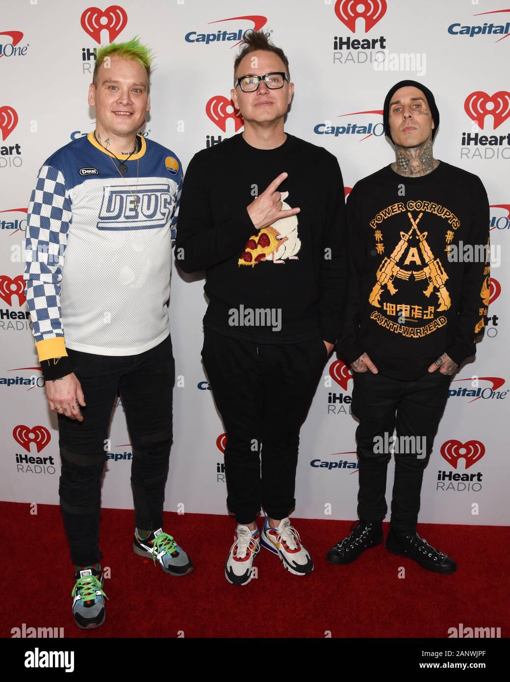 January 18, 2020, Englewood, CA, USA: (L-R) Matt Skiba, Mark Hoppus and