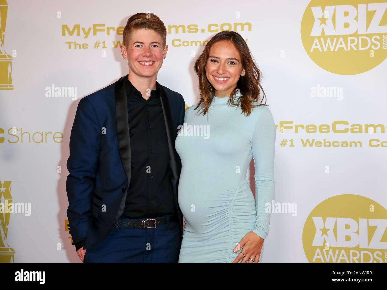 Bree Mills (l) and Shawna Mills attend the 2020 XBIZ Awards at Hotel Westin  Bonaventure in Los Angeles, USA, on 16 January 2020. | usage worldwide  Stock Photo - Alamy