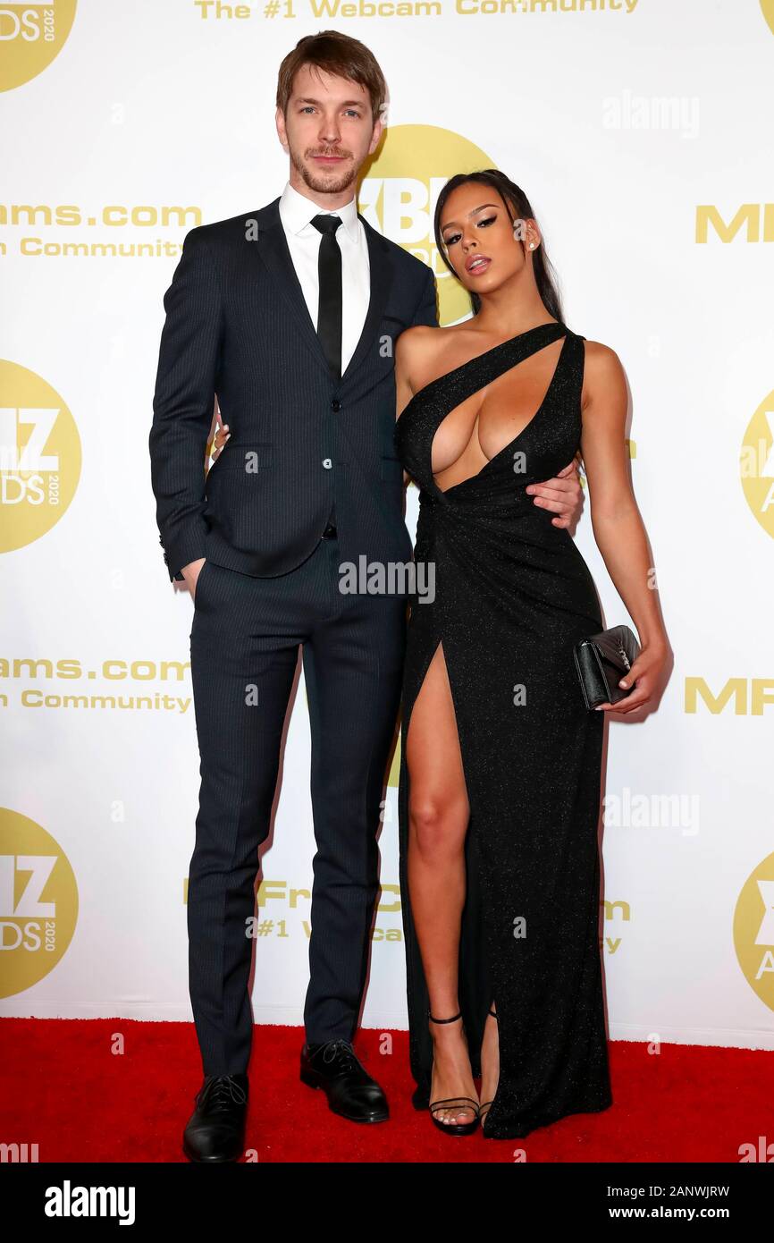 Markus Dupree and Autumn Falls attend the 2020 XBIZ Awards a