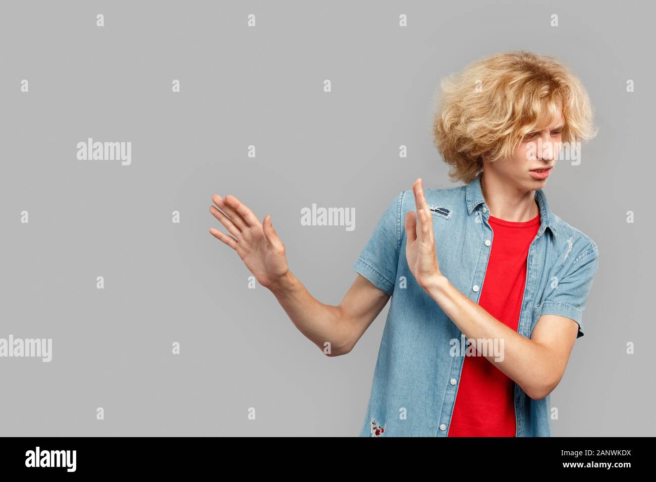 Making gesture hands young hi-res stock photography and images - Alamy