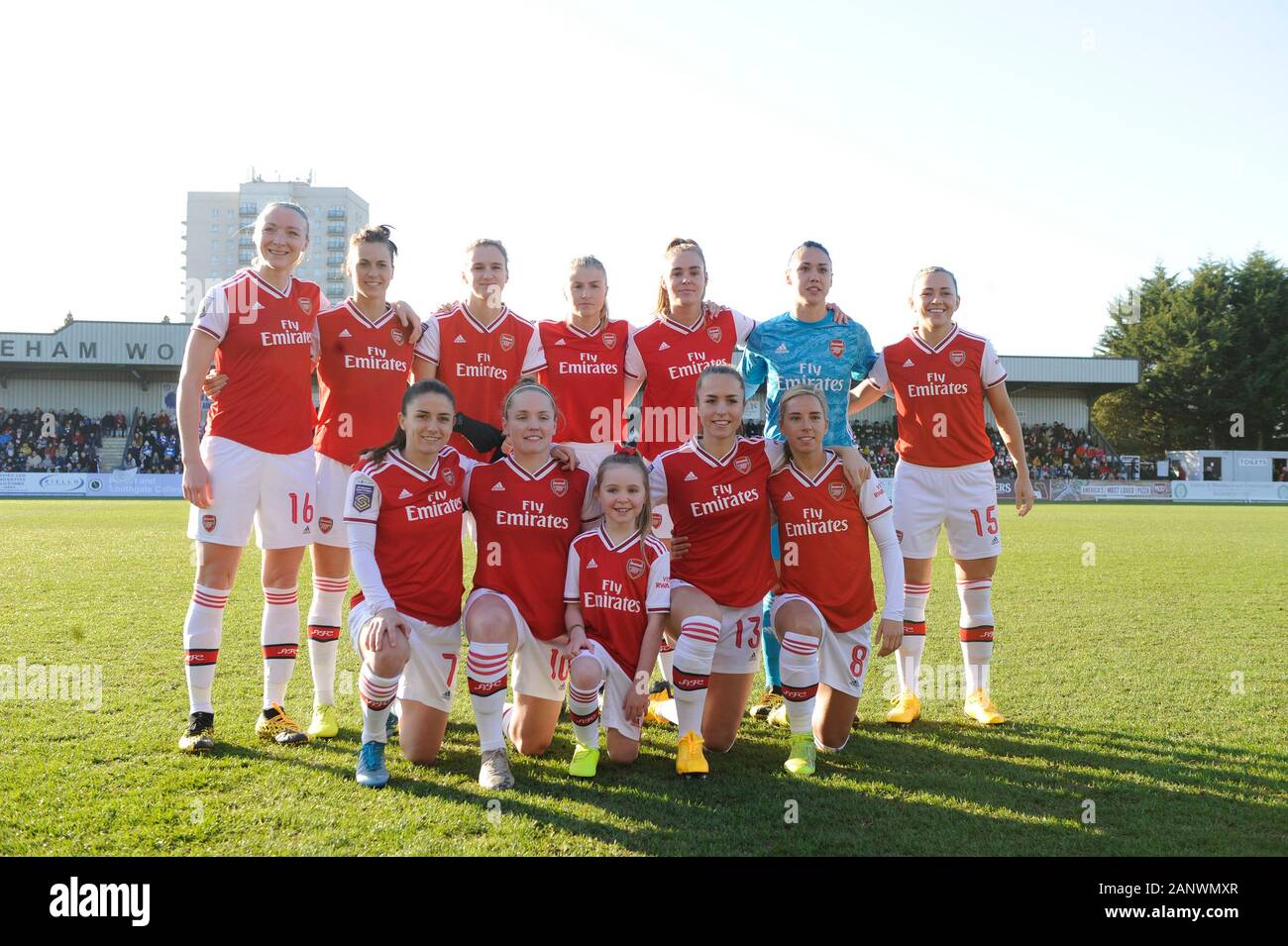 Arsenal Team Shoot during Barclays Women's Super League match between Arsenal Women and Chelsea Women at Meadow Park Stadium on January 19, 2020 in Borehamwood, England (Photo by AFS/Espa-Images) Stock Photo