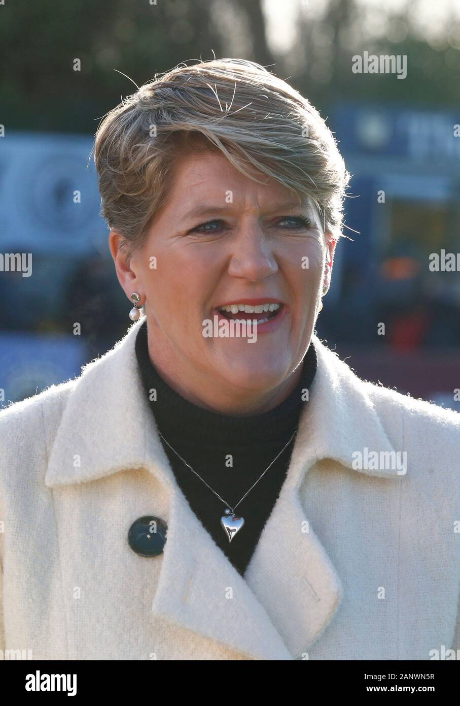 Clare Balding broadcasteduring Barclays Women's Super League match between Arsenal Women and Chelsea Women at Meadow Park Stadium on January 19, 2020 in Borehamwood, England (Photo by AFS/Espa-Images) Stock Photo
