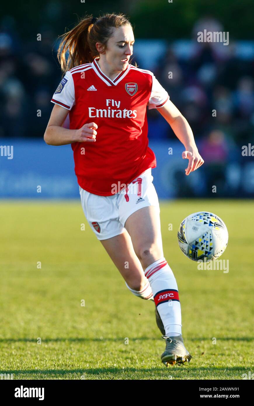 Lisa Evans of Arsenal during Barclays Women's Super League match between Arsenal Women and Chelsea Women at Meadow Park Stadium on January 19, 2020 in Borehamwood, England (Photo by AFS/Espa-Images) Stock Photo