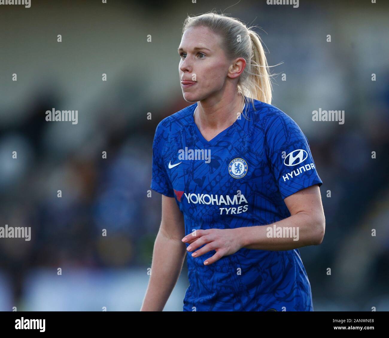Chelsea Ladies Jonna Andersson during Barclays Women's Super League match between Arsenal Women and Chelsea Women at Meadow Park Stadium on January 19, 2020 in Borehamwood, England (Photo by AFS/Espa-Images) Stock Photo
