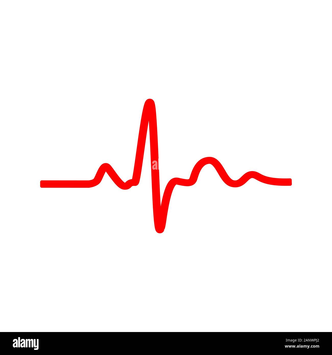 Red heartbeat icon. Vector illustration. Heartbeat sign in flat ...