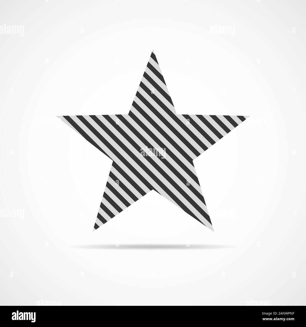 Abstract star icon in flat design. Gray star icon on light background ...