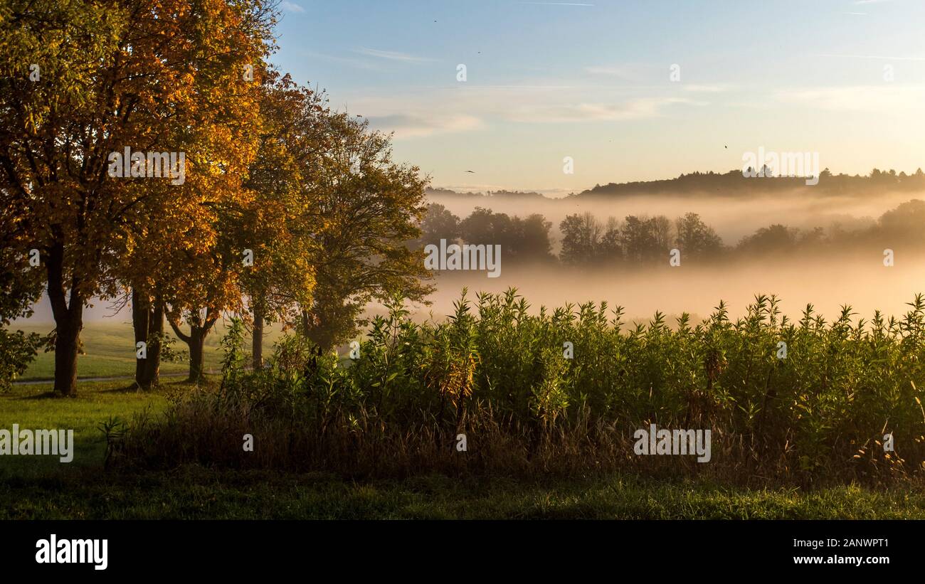 Herbstliche Morgenstimmung Stock Photo